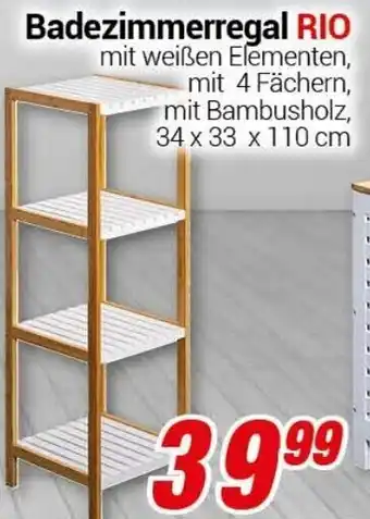 CENTERSHOP Badezimmerregal Rio Angebot