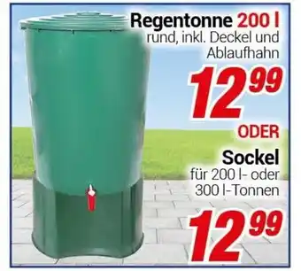 CENTERSHOP Regentonne 200L oder Sockel Angebot