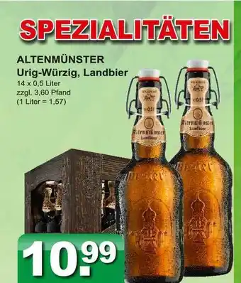 Getränkeparadies Gefromm Altenmünster Urig-würzig, Landbier 14x0,5L Angebot