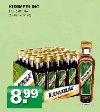 Getränkeparadies Gefromm Kümmerling 25x0,02L Angebot