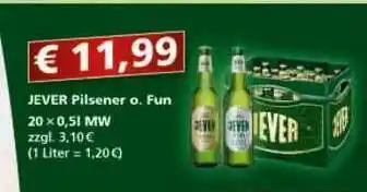 Getränkeparadies Gefromm Jever Pilsener Oder Fun 20x0,5L Angebot