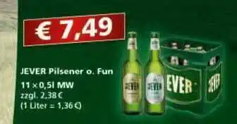 Getränkeparadies Gefromm Jever Pilsener Oder Fun 11x0,5L Angebot