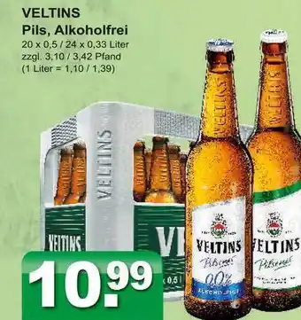 Getränkeparadies Gefromm Veltins Pils, Alkoholfrei 20x0,5L/24x0,33L Angebot