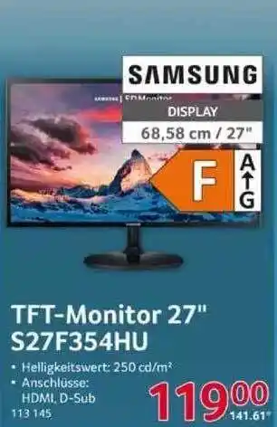 Selgros Samsung Tft Monitor 27 S27F354HU Angebot