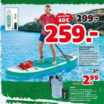 Hagebau Stand Up Paddleset Explorer Mint Oder Tasche Angebot