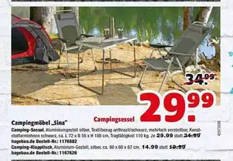 Hagebau Campingmöbel „Sina” Angebot