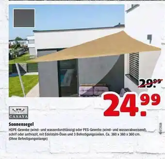 Hagebau Casaya Sonnensegel Angebot