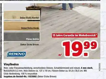 Hagebau Renovo Vinylboden Angebot