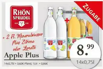 Sagasser Rhön Sprudel Apple Plus 14x0,75L Angebot