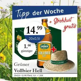 Sagasser Grüner Vollbier Hell 20x0,5L Angebot