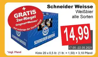 Getränke Göbel Schneider Weisse 20x0,5L Angebot