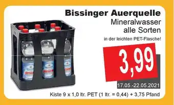 Getränke Göbel Bissinger Auerquelle Mineralwasser 9x1L Angebot