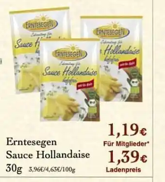 LPG Biomarkt Erntesegen Saucen Hollandaise 30g Angebot