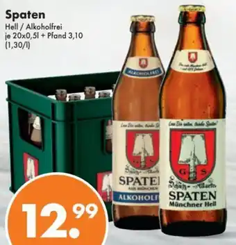 Trink und Spare Spaten Hell / Alkoholfrei 20x0,5L Angebot