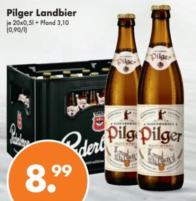 Pilger Landbier 20x0,5L Angebot bei Trink und Spare