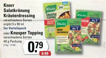 Meyer's Frischemarkt Knorr Salatkrönung Kräuterdressing oder Knusper Topping 40g Packung Angebot