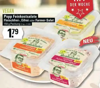 Meyer's Frischemarkt Vegan Popp Feinkostsalate Fleischfrei, Eifrei oder Farmer Salat 150g Packung Angebot