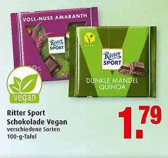 Markant Markt Ritter Sport Schokolade Vegan Angebot