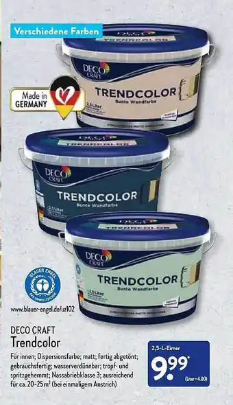 Aldi Nord Deco Craft Trendcolor Angebot