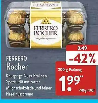 Aldi Nord Ferrero Rocher Angebot