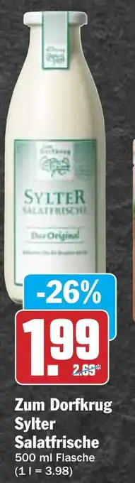 Hit Zum Dorfkrug Sylter Salatfrische 500ml Flasche Angebot