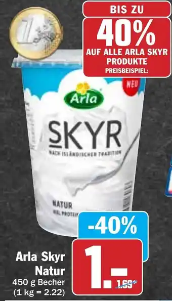 Hit Arla Skyr Natur 450g Becher Angebot