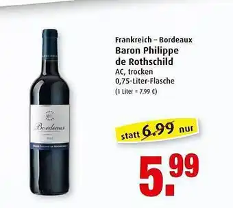 Markant Markt Frankreich-bordeaux Baron Philippe De Rothschild Angebot