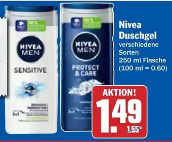 Hit Nivea Duschgel 250ml Flasche Angebot