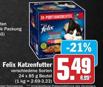 Hit Felix Katzenfutter 24x85g Beutel Angebot