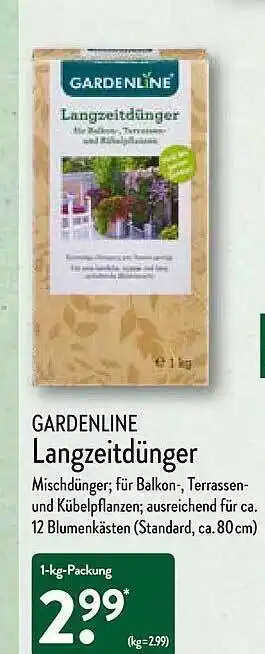 Aldi Nord Gardenline Langzeitdünger Angebot