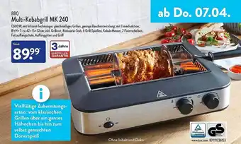 Aldi Nord Bbq Multi-kebabgrill Mk240 Angebot