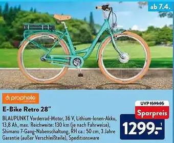 Aldi Nord Prophete E-bike Retro 28 Angebot