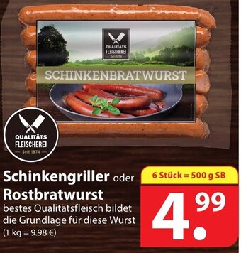 Famila Nord Ost Schinkengriller oder Rostbratwurst Angebot