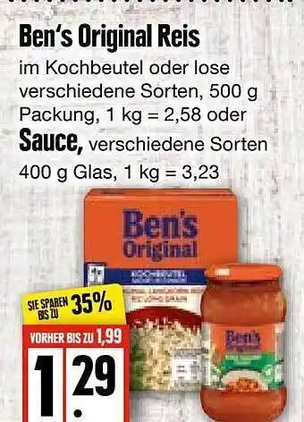 Edeka Frischemarkt Ben's Original Reis Oder Sauce Angebot