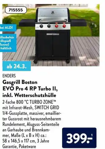 Aldi Nord Enders Gasgrill Boston Evo Pro 4 Rp Turbo Ii Inkl Wetterschutzhüle Angebot