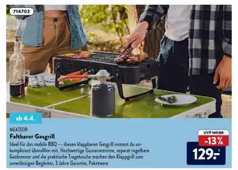 Aldi Nord Meateor Faltbarer Gasgrill Angebot