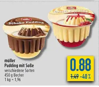 diska Müller Pudding Mit Soße Angebot