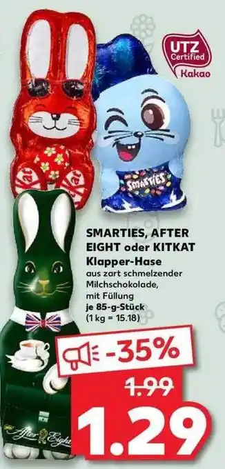 Kaufland Smarties, After Eight Oder Kitkat Klapper-hase Angebot