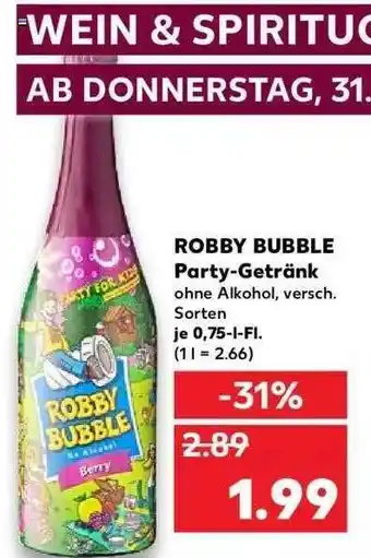 Kaufland Robby Bubble Party-getränk Angebot