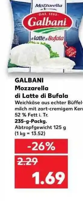 Kaufland Galbani Mozzarella Di Latte Di Bufala Angebot