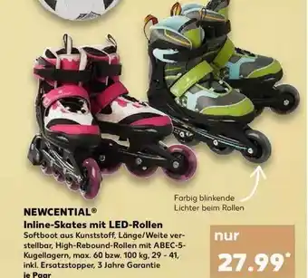 Kaufland Newcential Inline-skates Mit Led-rollen Angebot