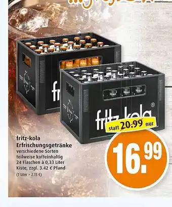 Markant Markt Fritz-kola Erfrischungsgetränke Angebot