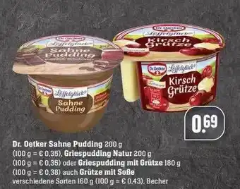 Scheck-in-Center Dr Oetker Sahne Pudding, Griespudding Natur Oder Mit Grütze Auch Grütze Mit Soße Angebot