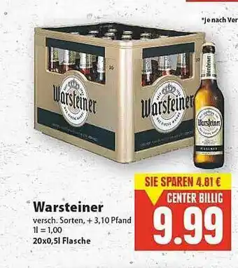 E-Center Warsteiner Angebot