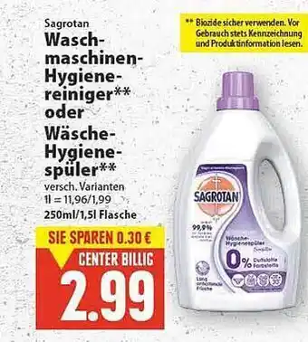 E-Center Sagrotan Waschmaschinen-hygienereiniger Oder Wäsche-hygienespüler Angebot