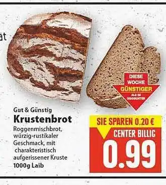 E-Center Gut & Günstig Krustenbrot Angebot