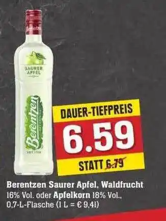 Edeka Berentzen Saurer Apfel, Waldfruct Oder Apfelkorn Angebot