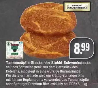 Edeka Tannenzäpfle-steaks Oder Stubbi-schwenksteaks Angebot