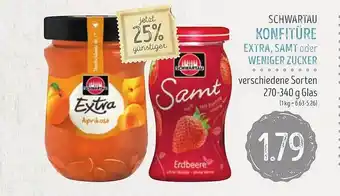 Edeka Struve Schwartau Konfitüre Extra, Samt Oder Weniger Zucker Angebot