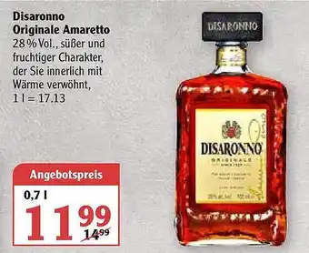 Globus Disaronno Originale Amaretto Angebot